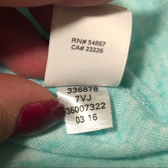 Victoria’s Secret Heather Mint Seafoam Green Tee Shirt Blouse Top size M - Picture 10 of 11